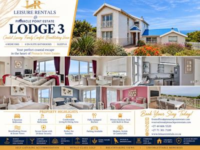 House For Rent in Pinnacle Point Golf Estate, Mossel Bay