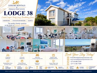 House For Rent in Pinnacle Point Golf Estate, Mossel Bay