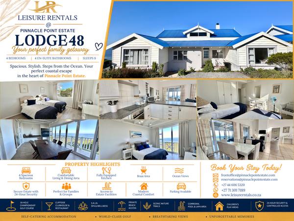 House For Rent in Pinnacle Point Golf Estate, Mossel Bay